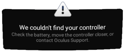 Oculus go cannot find on sale controller